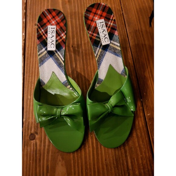 Isaac Mizrahi Shoes - Isaac Mizrahi Green Slides Sandals Size 10
